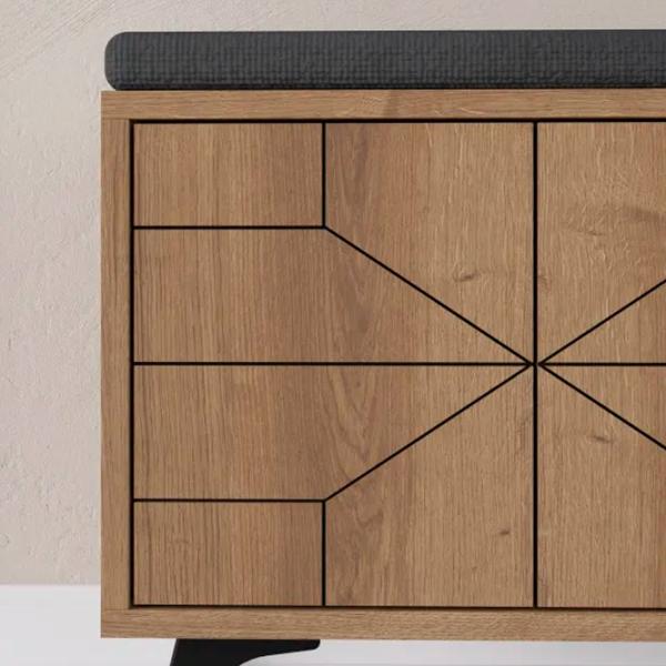 Обувной шкаф Trendy Dune Bench 55 x 107 x 35см /Хитит /Светло-коричневый photo 6