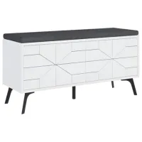 Обувной шкаф Trendy Dune Bench 55 x 107 x 35см /White /Белый
