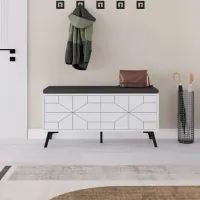 Обувной шкаф Trendy Dune Bench 55 x 107 x 35см /White /Белый photo 3