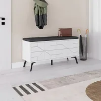 Обувной шкаф Trendy Dune Bench 55 x 107 x 35см /White /Белый photo 4