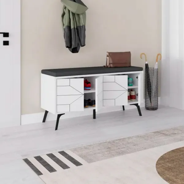 Обувной шкаф Trendy Dune Bench 55 x 107 x 35см /White /Белый photo 5