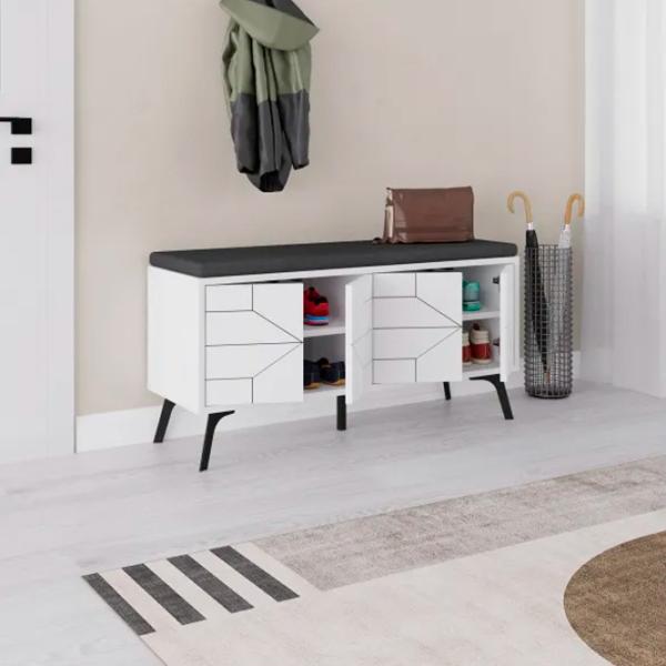 Обувной шкаф Trendy Dune Bench 55 x 107 x 35см /White /Белый photo 5