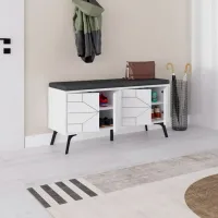 Обувной шкаф Trendy Dune Bench 55 x 107 x 35см /White /Белый photo 5