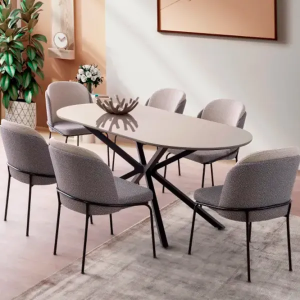 Masă de bucătărie fixă Trendy Aura MDF/ Mocha photo 4