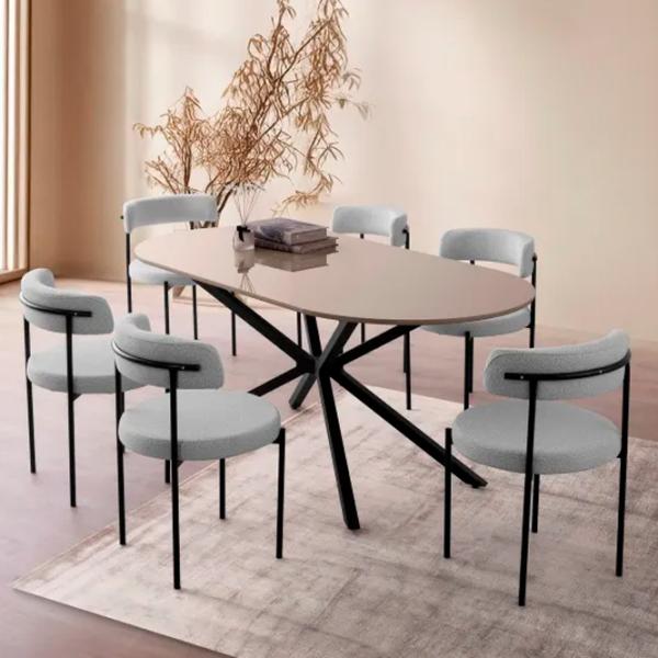 Masă de bucătărie fixă Trendy Aura MDF/ Mocha photo 5