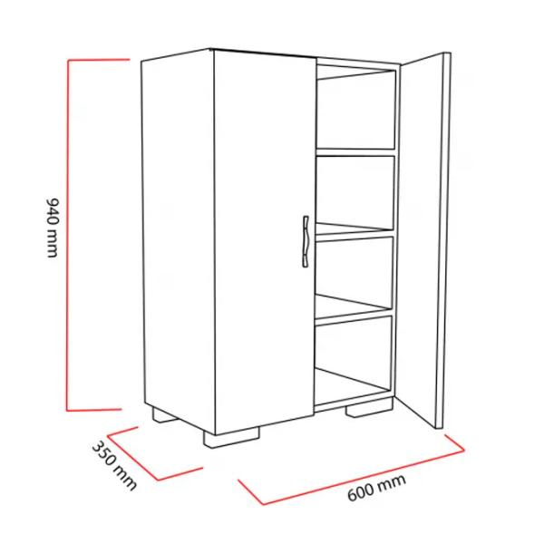 Dulap pentru încălțăminte Trendy Mada4 Ayak 94 x 60 x 35 /White /White photo 2