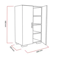 Dulap pentru încălțăminte Trendy Mada4 Ayak 94 x 60 x 35 /White /White photo 2