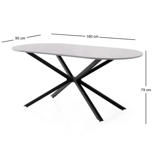 Masă de bucătărie fixă Trendy Aura MDF/ Light Gray photo 7