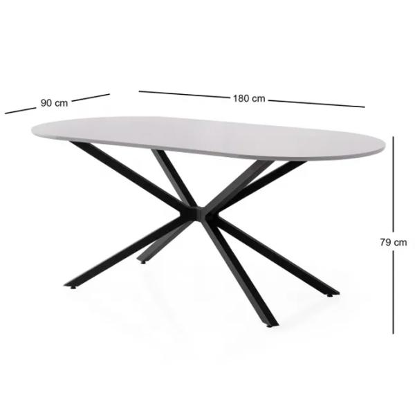 Masă de bucătărie fixă Trendy Aura MDF/ Light Gray photo 7
