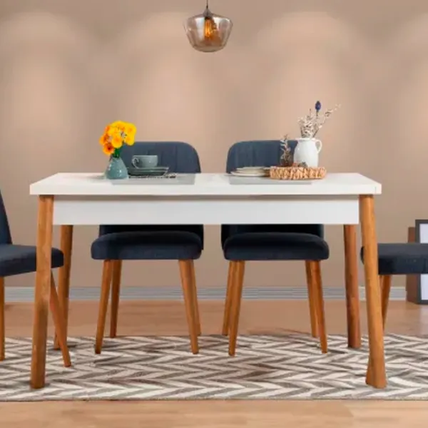 Кухонный стол зафиксированный Trendy Costa ДСП/ Белый photo 3