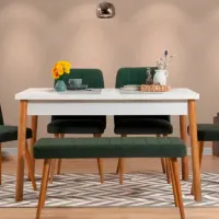 Кухонный стол зафиксированный Trendy Costa ДСП/ Белый photo 5