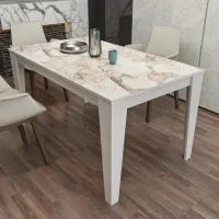 Кухонный стол зафиксированный Trendy Bud ДСП/ Marmura White photo 3