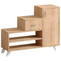 Обувной шкаф Trendy Retro 77 x 90 x 33см /Сапфировый дуб /Дуб