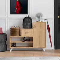 Dulap pentru încălțăminte Trendy Retro 77 x 90 x 33 /Sapphire Oak /Oak photo 5