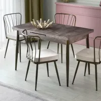 Кухонный стол раскладной Trendy Da ДСП/ Серый photo 2