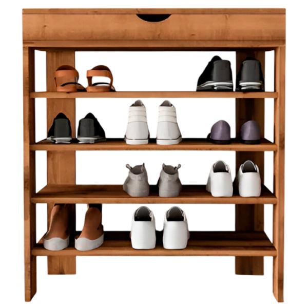 Стеллаж для обуви Trendy Royal 90 x 80 x 30см /Oреховый /Грецкий орех photo 1