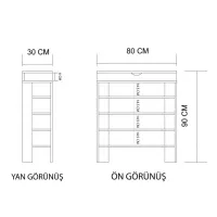 Etajeră pentru încălțăminte Trendy Royal 90 x 80 x 30 /Walnut /Walnut photo 2