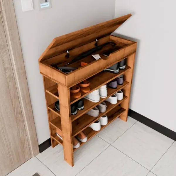 Стеллаж для обуви Trendy Royal 90 x 80 x 30см /Oреховый /Грецкий орех photo 5