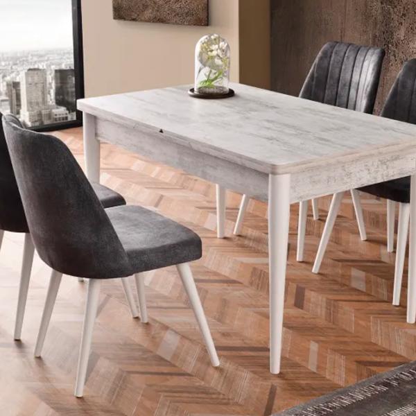 Masă de bucătărie extensibilă Trendy Kelebek PAL/ Gray photo 4