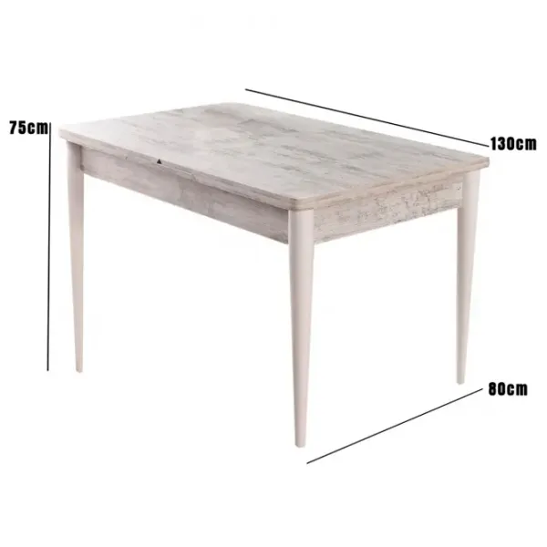 Masă de bucătărie extensibilă Trendy Kelebek PAL/ Gray photo 5
