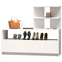 Dulap pentru încălțăminte Trendy Airy 85 x 100 x 30 /White /White photo 3