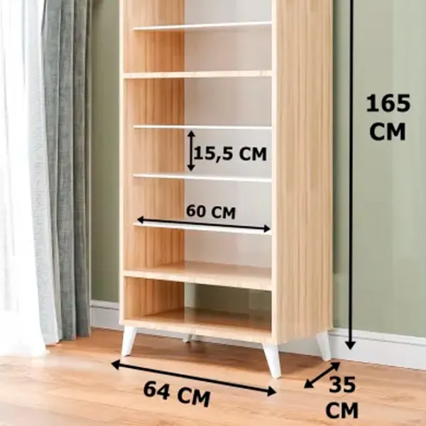 Dulap pentru încălțăminte Trendy Imaj 165 x 64 x 35 /Oak /White Oak photo 5