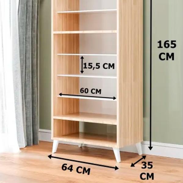 Dulap pentru încălțăminte Trendy Imaj 165 x 64 x 35 /Oak /White Oak photo 5