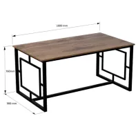 Кухонный стол зафиксированный Trendy Alin ДСП/ Коричневый photo 6