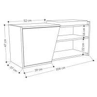 Dulap pentru încălțăminte Trendy Fiona 37 x 104 x 47 /Oak /Oak photo 2