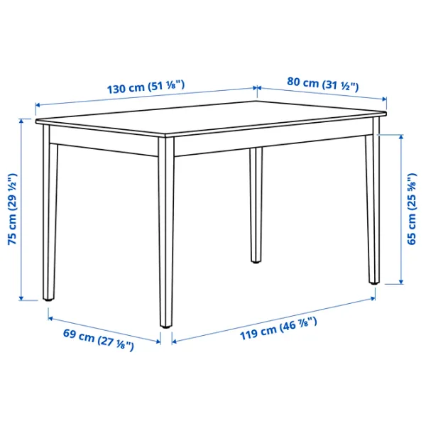 Masă de bucătărie fixă Ikea Nasinge PAL melaminat/ Brown photo 3