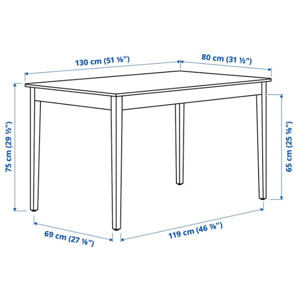 Masă de bucătărie fixă Ikea Nasinge PAL melaminat/ Brown photo 3