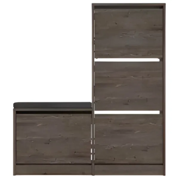 Dulap pentru încălțăminte Trendy Oslo 118.5 x 105 x 26 /Dark Brown /Dark Brown photo 1