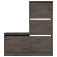Dulap pentru încălțăminte Trendy Oslo 118.5 x 105 x 26 /Dark Brown /Dark Brown