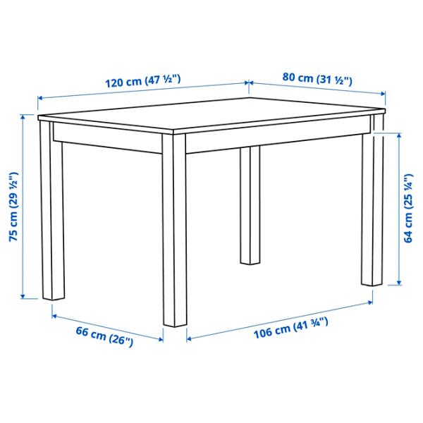 Кухонный стол зафиксированный Ikea Alhult Меламиновая ДСП/ Коричневый photo 4