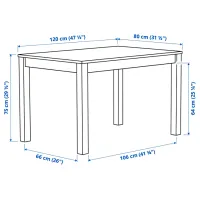 Кухонный стол зафиксированный Ikea Alhult Меламиновая ДСП/ Коричневый photo 4