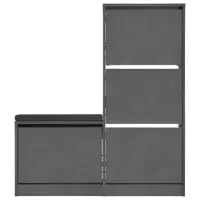 Обувной шкаф Trendy Oslo 118.5 x 105 x 26см /Серый /Серый