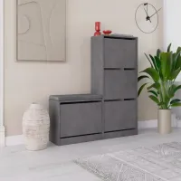Dulap pentru încălțăminte Trendy Oslo 118.5 x 105 x 26 /Gray /Gray photo 2