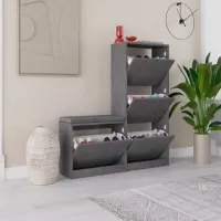 Dulap pentru încălțăminte Trendy Oslo 118.5 x 105 x 26 /Gray /Gray photo 3