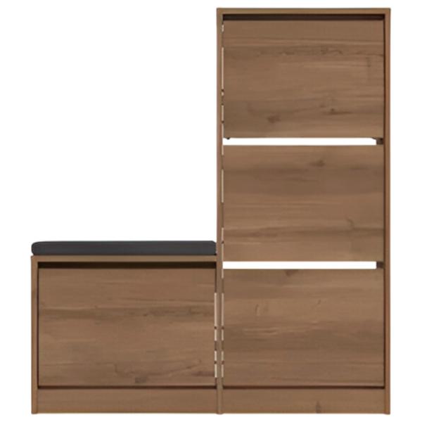 Dulap pentru încălțăminte Trendy Oslo 118.5 x 105 x 26 /Hitit /Light Brown photo 1