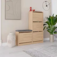 Dulap pentru încălțăminte Trendy Oslo 118.5 x 105 x 26 /Oak /Oak photo 2
