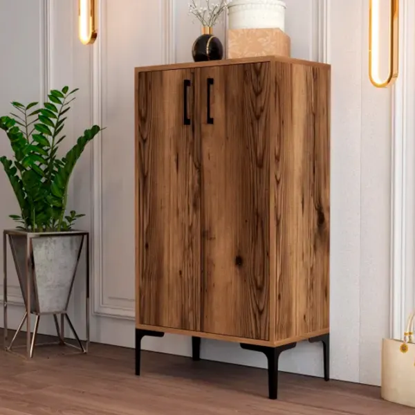 Dulap pentru încălțăminte Trendy Prag 111 x 60 x 35 /Walnut /Walnut photo 3