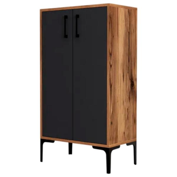 Обувной шкаф Trendy Prag 111 x 60 x 35см /Oреховый /Walnut Anthracite photo 1