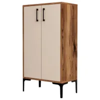 Обувной шкаф Trendy Prag 111 x 60 x 35см /Oреховый /Walnut Cream