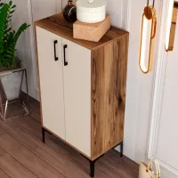 Dulap pentru încălțăminte Trendy Prag 111 x 60 x 35 /Walnut /Walnut Cream photo 6