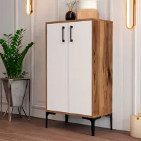 Dulap pentru încălțăminte Trendy Prag 111 x 60 x 35 /Walnut /White Walnut photo 3