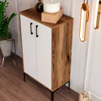 Dulap pentru încălțăminte Trendy Prag 111 x 60 x 35 /Walnut /White Walnut photo 6