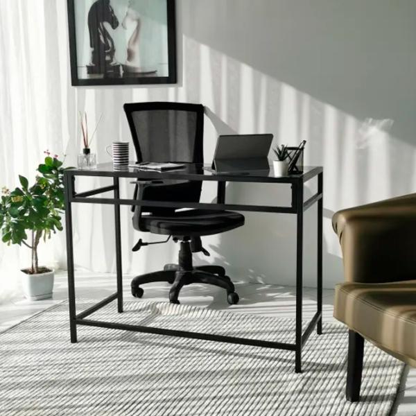 Masă de birou Trendy M100F Sticlă/ Black photo 2
