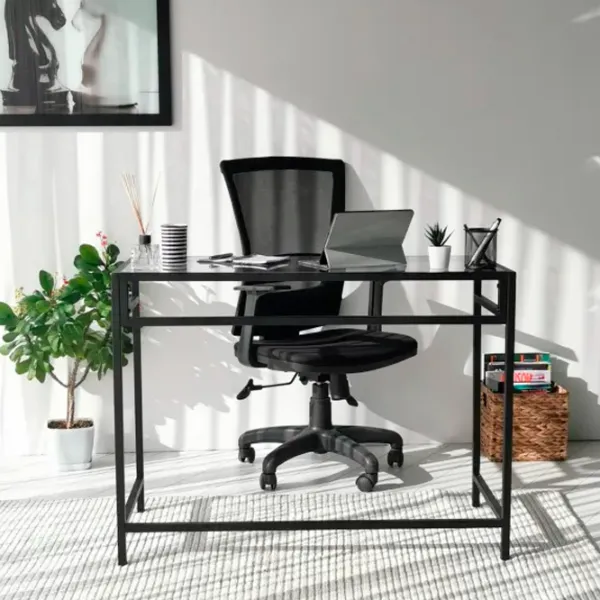 Masă de birou Trendy M100F Sticlă/ Black photo 4