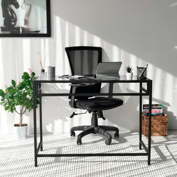 Masă de birou Trendy M100F Sticlă/ Black photo 4