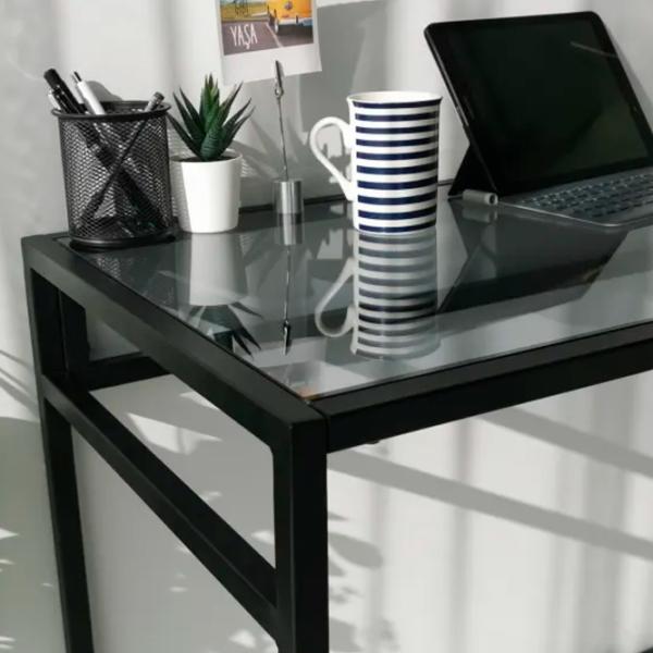 Masă de birou Trendy M100F Sticlă/ Black photo 5